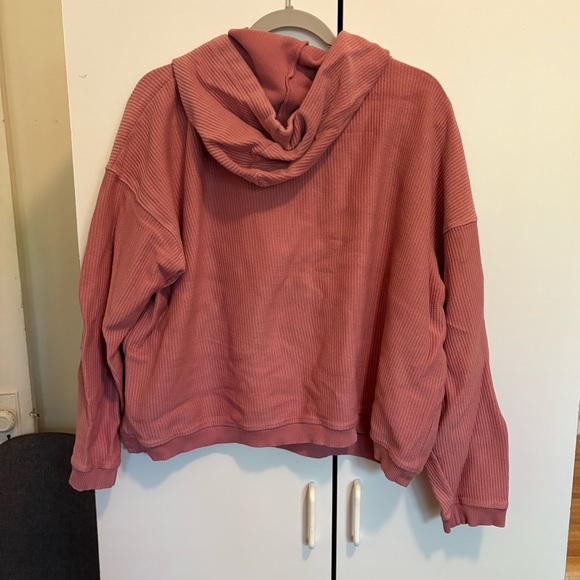 Aerie Pink Ribbed Hoodie and Jogger Set - Picture 3 of 9